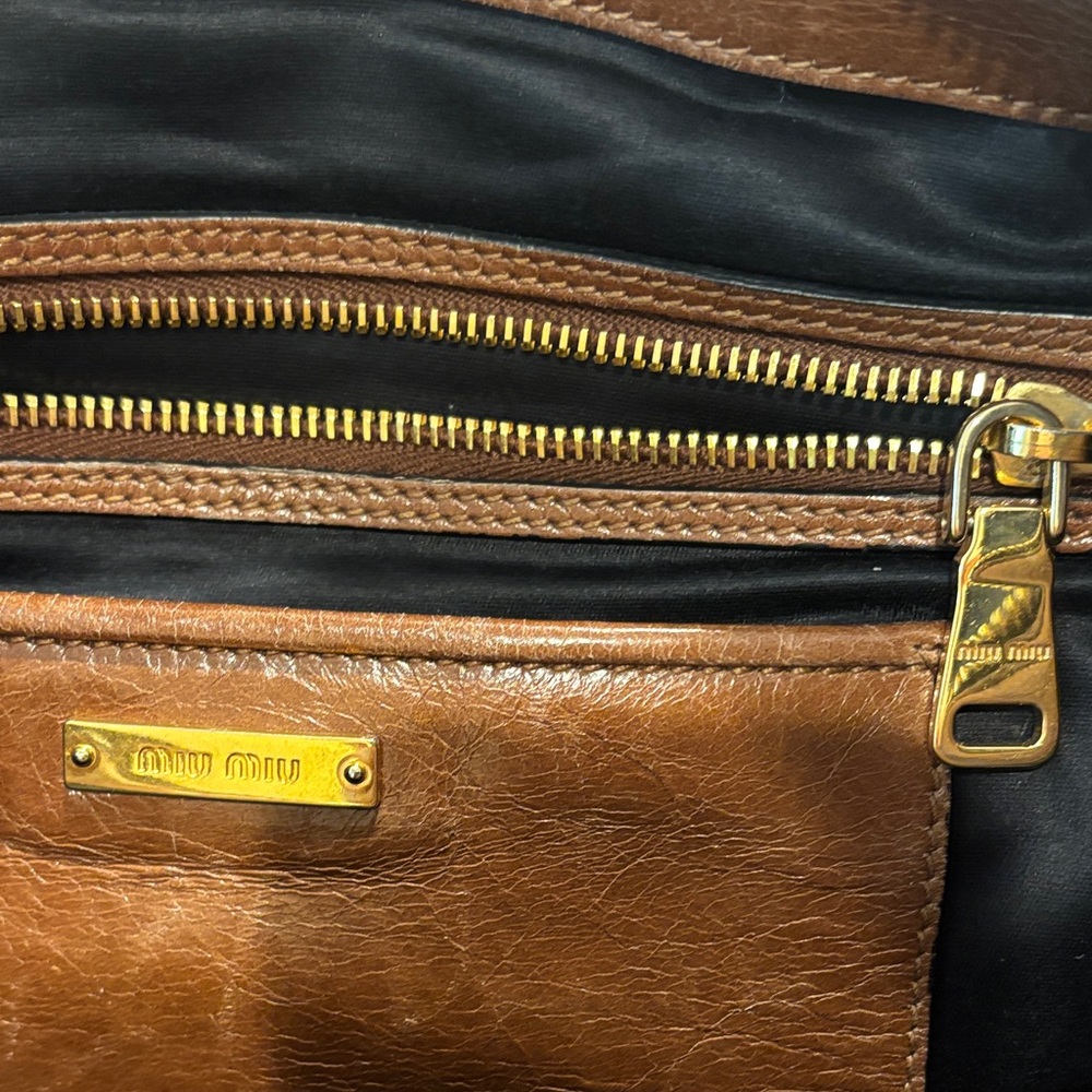 Miu Miu Rich Brown Leather Satchel - Picture 16 of 16